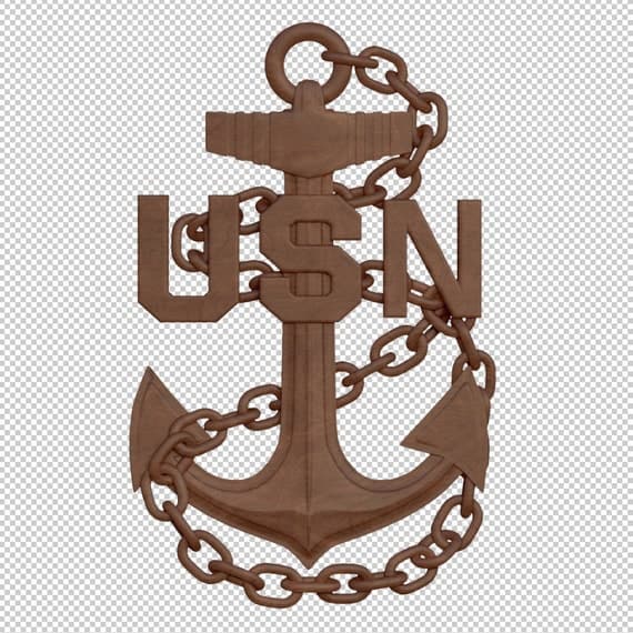 USN Chief Anchor STL for CNC and 3D Printing