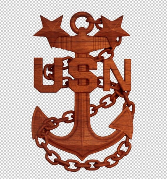 USN Master Chief Anchor STL for CNC and 3D Printing